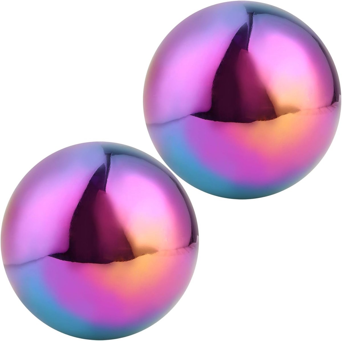 2 Stuks Roestvrijstalen Bol met Spiegelglans Lichtgewicht Metalen Decoratieve Tuinbollen Roestbestendig Reflecterend voor Buiten Tuin