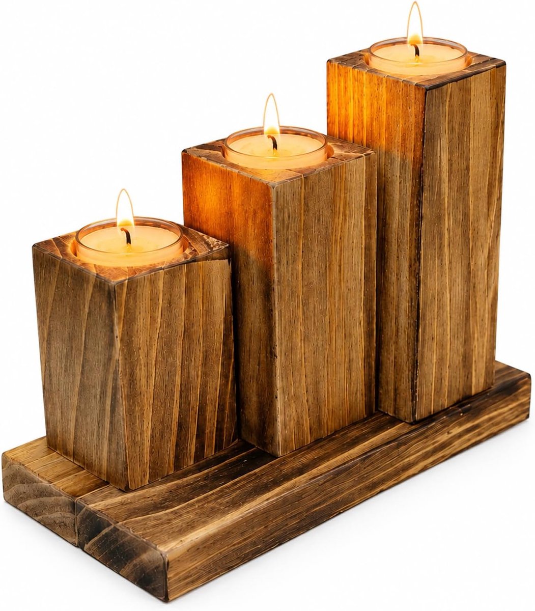Adventskrans, kaarsenhouder Kerstmis hout