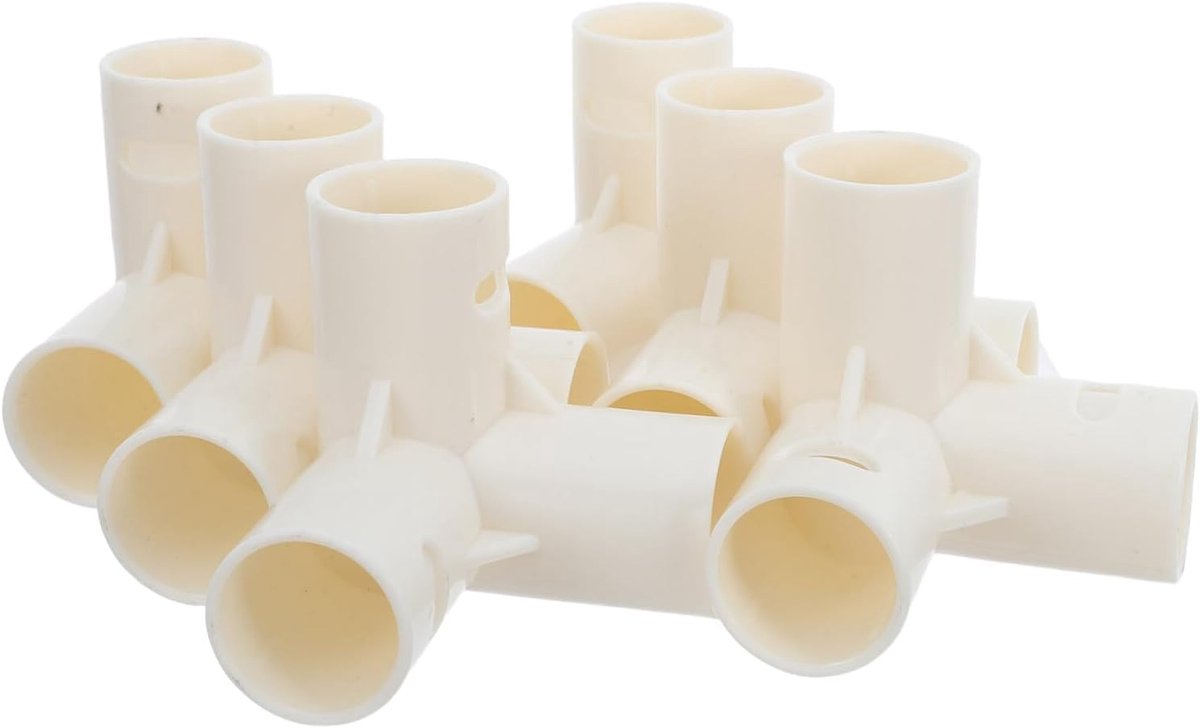 6 Stuks Delige Speelomheining Connector Hoekverbindingen met Binnendiameter Veilige Stabiele Playpen Accessoires voor Binnen Universele Vervanging Flexibele Montage