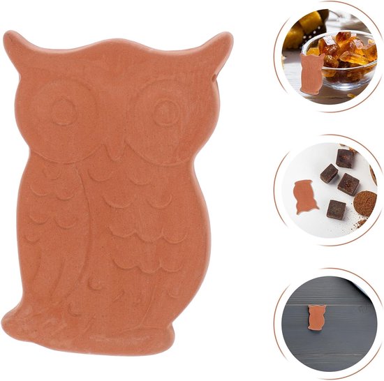 2 Stuks Terracotta Owl Sugar Saver Clay Moisture Absorber Reusable Softener For Pantry Jars Kitchen Baking Storage — afbeelding 5