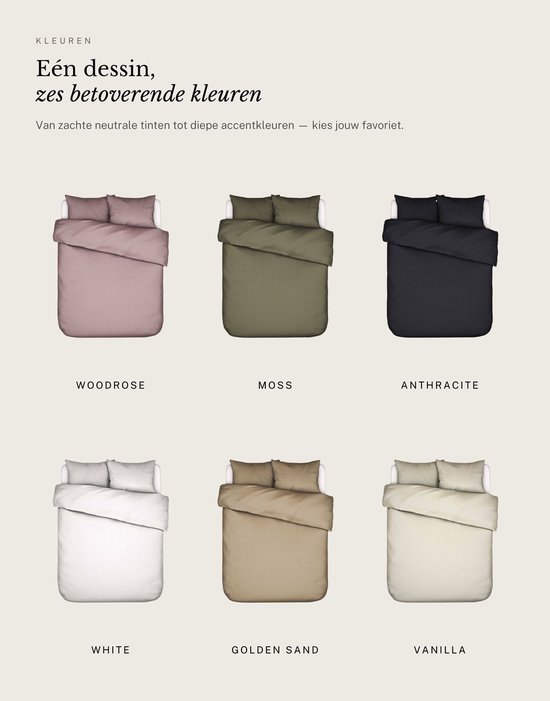 Essenza Essential Satin Dekbedovertrek Katoensatijn Woodrose - Tweepersoons – 200x200/220 cm — afbeelding 4