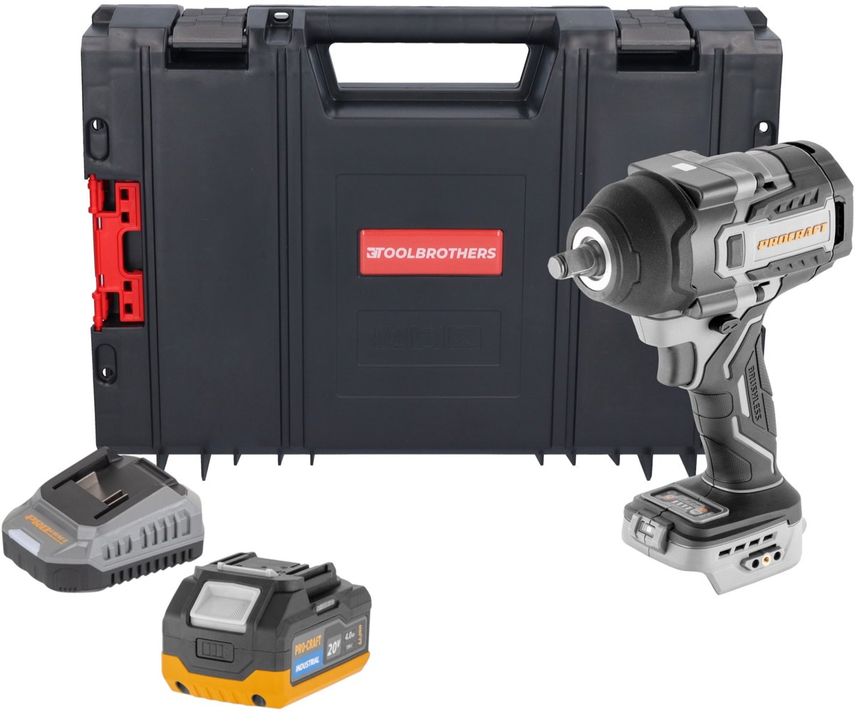 ProCraft Industrial IW850A-BB accu-slagmoersleutel 20 V 850 Nm 1/2" borstelloos Solo - zonder accu, zonder oplader