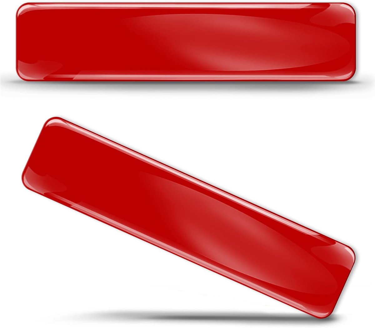 2 x Stickers 3D Gel Siliconen Stickers Auto Motorfiets Fietshelm Laptop Badge Embleem Rood SP 4 R