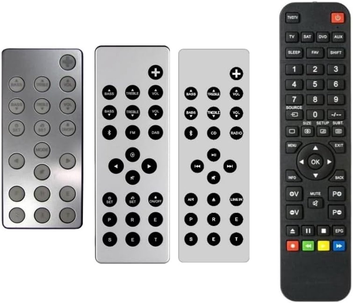 Afstandsbediening voor Geneva Sound L, Sound M, Sound M DAB+, Sound S, Sound S DAB+, Sound XL