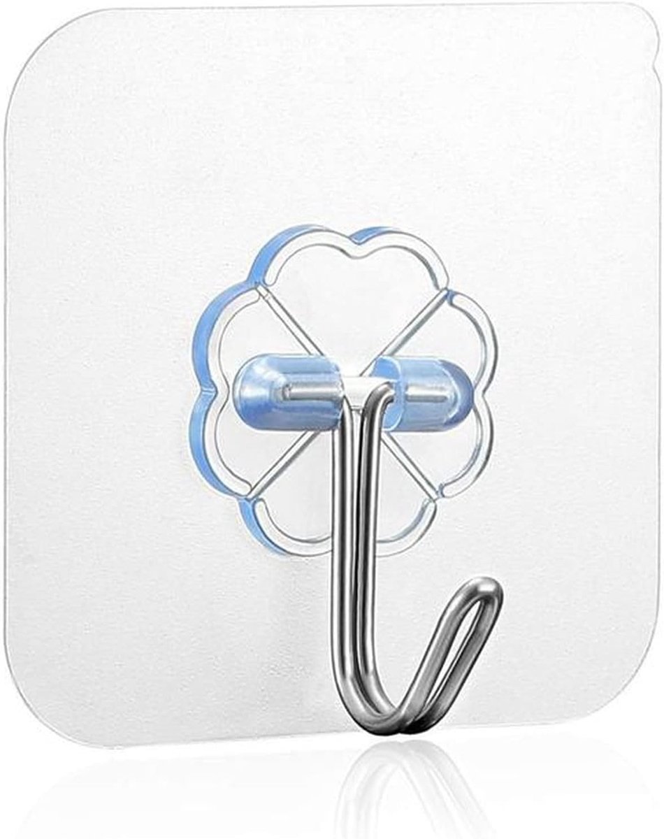 Kapstokken voor wandmontage Dubbelzijdig Lijm Wandhaken Hanger Sterke Transparante Zuigbeker Sucker Keuken Badkamer Wandopslaghouder Sleutelhaken wandmontage (Color : 3 pairs, Size : B Style)