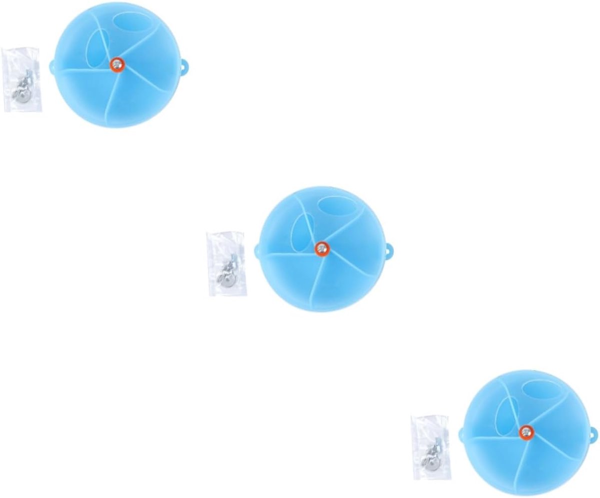3stuks Interactieve Papegaai Voederbak Creatieve Forageerbox Voor Macaw Cockatiel Conure Blauw Educatief Speelgoed Tegen Verveling Geschikt Voor Kooi of Speelgym