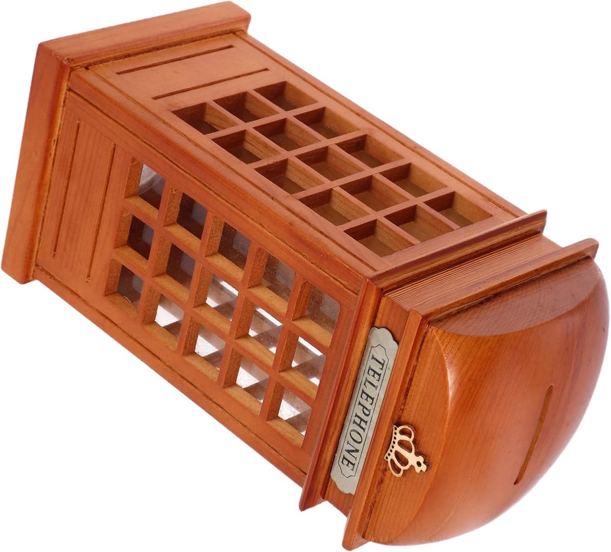 Spaarpot Vintage Boekenplank Decoratie Houten Geld Opbergdoos Woonaccessoire