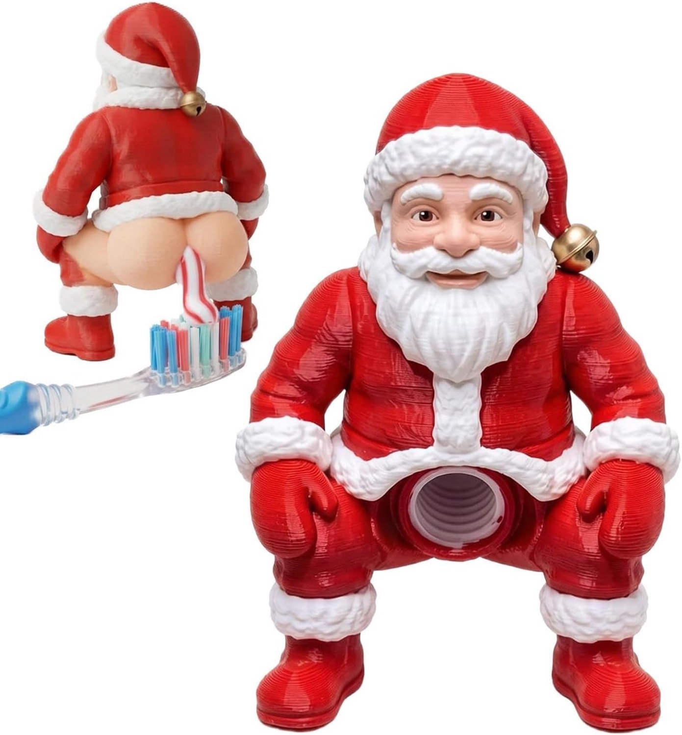 Tandpasta Cap Kerstman Dispenser 3D Gedrukt Kerstman
