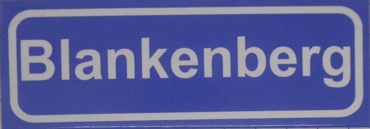 Souv© - koelkast magneet - plaatsnaam bord - kombord - souvenir - koelkastmagneetje - relatiegeschenk Blankenberg