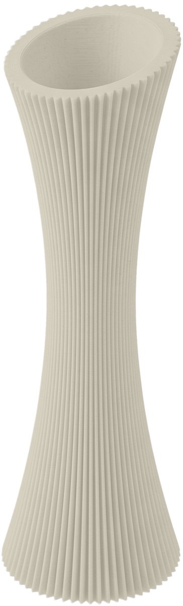 Layvo Talin Vaas - Crème - 20 cm - droogbloemen vaas - moderne vaas - gerecycled plastic