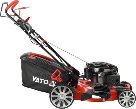 Zelfrijdende Benzine Grasmaaier - Loncin 196cc / 3.5 kW - Maaibreedte 53 cm - 4-in-1 - Opvangbak 62L - Met Snelheidsregeling — afbeelding 4