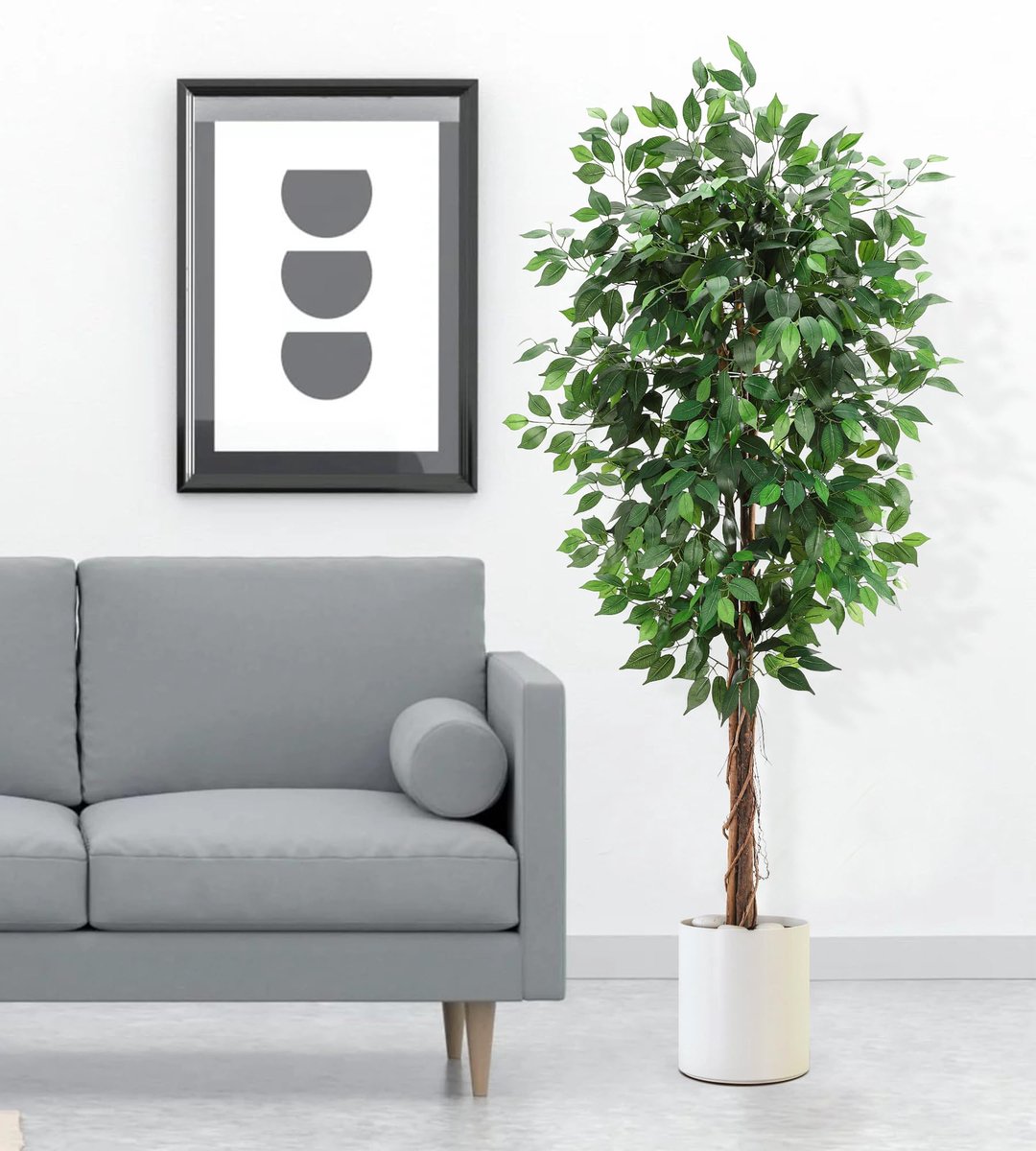 Triumpunpre 180cm Kunstmatige vijgenboom, realistische bladeren, decoratie voor binnen en buiten, perfect groen voor thuis en kantoor