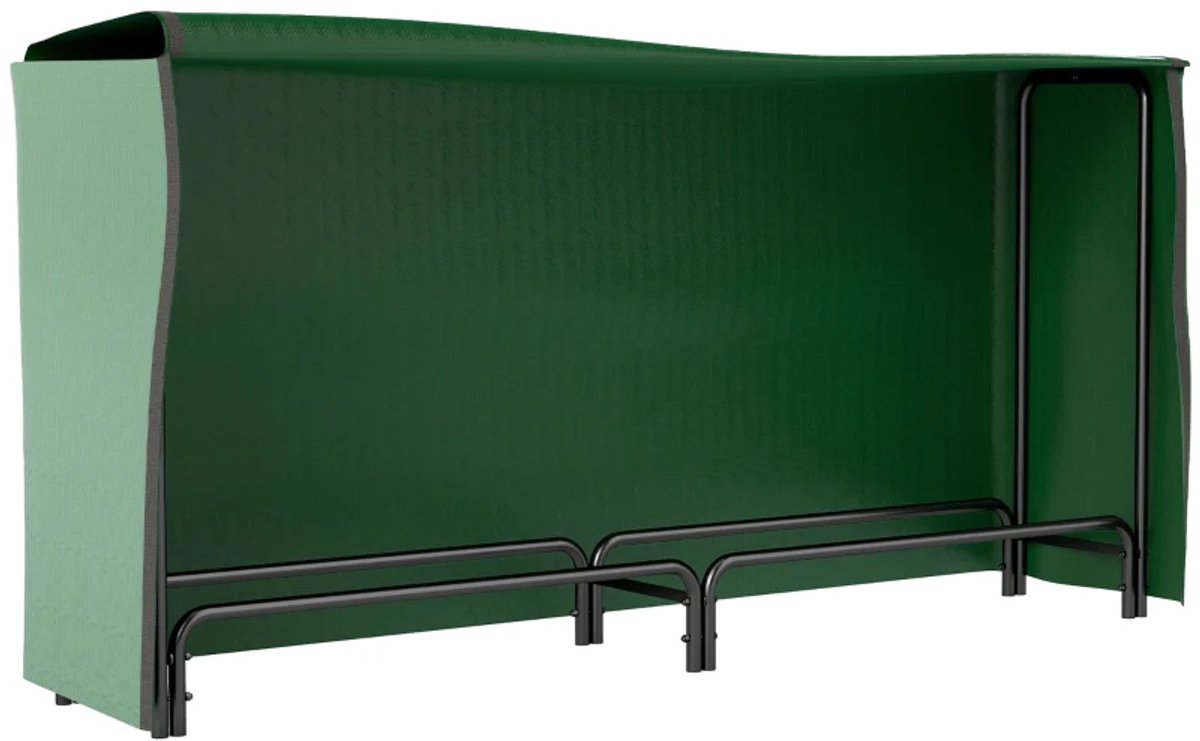 Haardaccessoires - Haardhoutrek - 0,6 m³ - Met Deksel - Gepoedercoat Metaal - Draagvermogen Tot 200 kg - Zwart En Donkergroen