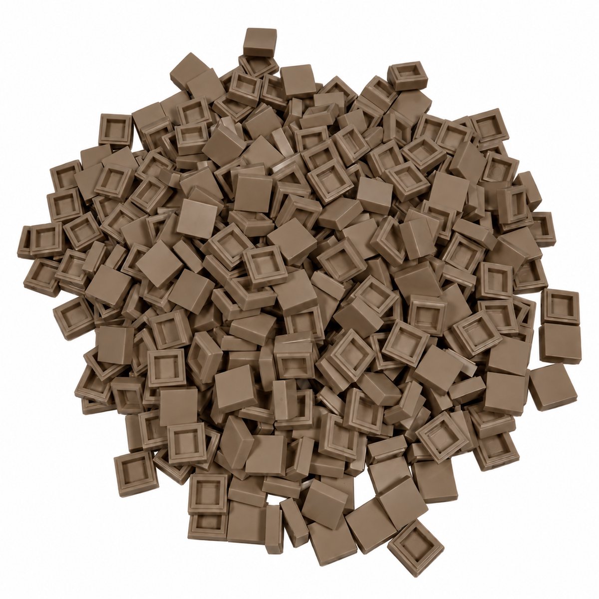 400 Bouwstenen 1x1 tile | Donkertan | Compatibel met Lego Classic | Keuze uit vele kleuren | SmallBricks