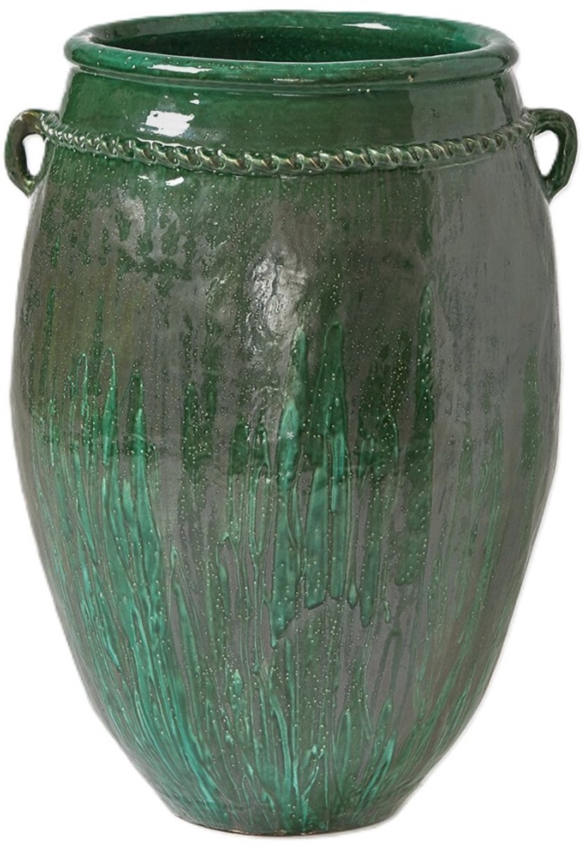 EDG - Bloempot - Cement - groen - D56 x H84 cm
