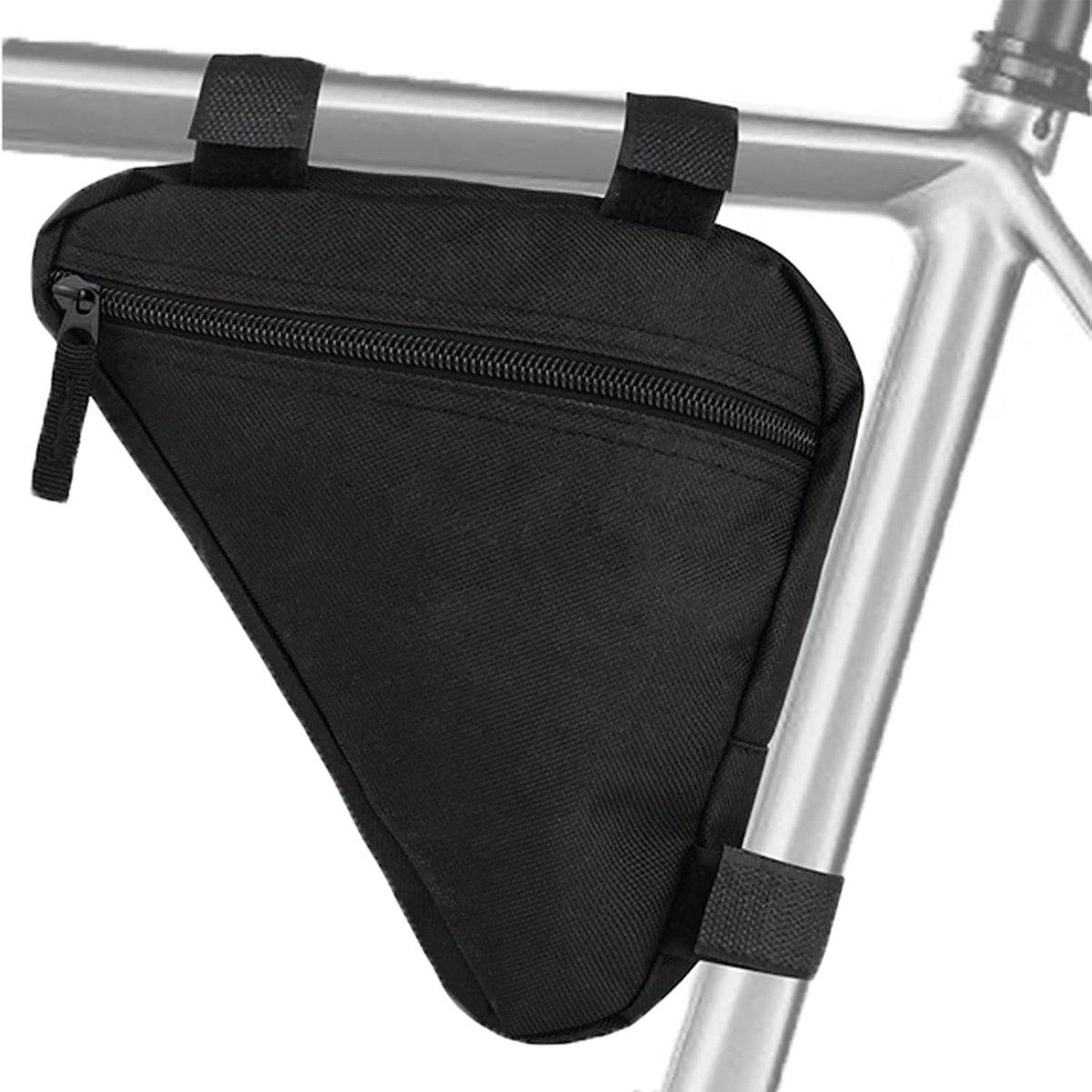 1 stuk – Fietstas – Frametas – Driehoekige fietstas – MTB-accessoires – Tas voor racefiets – Opbergtasje voor aan het frame – Kleine fietstas – Fietsaccessoires – Geschikt voor stadsfietsen, mountainbikes en racefietsen – Zwart