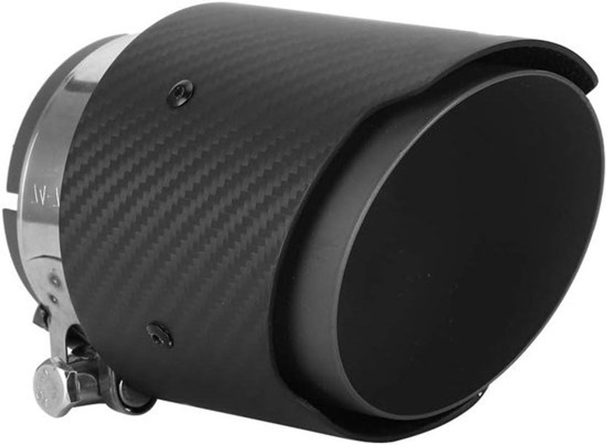 Uitlaatpijp 80 mm - Carbon Straight, zijdelingse matte tip voor auto CX5 CX4 - Mat zwart