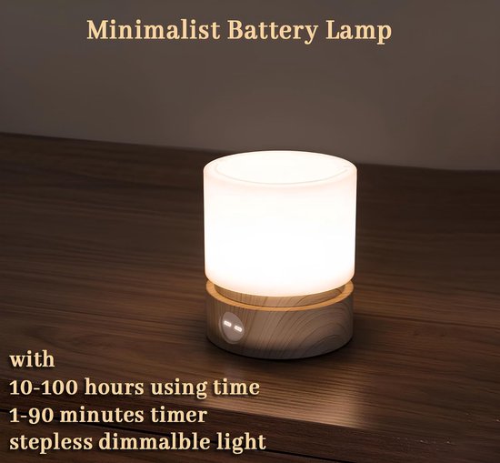 Touch-bedlampje, timernachtlampje, babynachtlampje, USB-oplaadbaar kindernachtlampje, met timerfunctie, drie modi, voor kinderkamer, woonkamer, camping - warmgeel van Merkloos — afbeelding 4