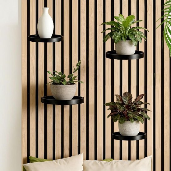 Praktische Wandplank Steunen voor Akoestische Panelen, 2 Stuks, Geschikt voor Planten en Bloemen, Ideaal voor Thuisdecoratie en Geluidsabsorptie — afbeelding 2