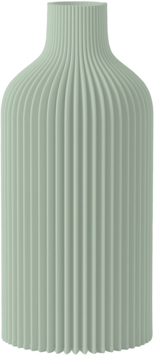 Layvo Evren Vaas - Salie - 20 cm - droogbloemen vaas - organische vaas - gerecycled plastic