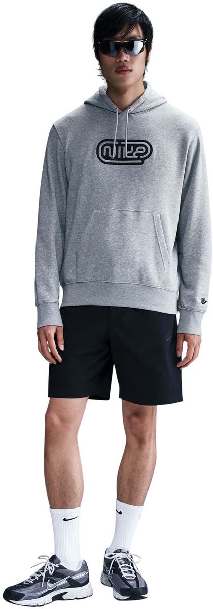 Nike Sportswear Club French Terry Hoodie Hoodie – Dark Heather Sportswear Club Lifestyle Heren Hoodie voor Mannen Grijs