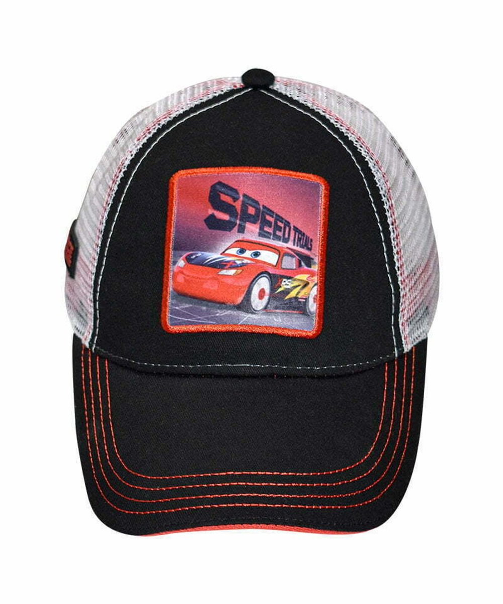 Disney Pixar Cars Kinderpet – Lightning McQueen – Zwart/Rood – Mesh Baseball Cap