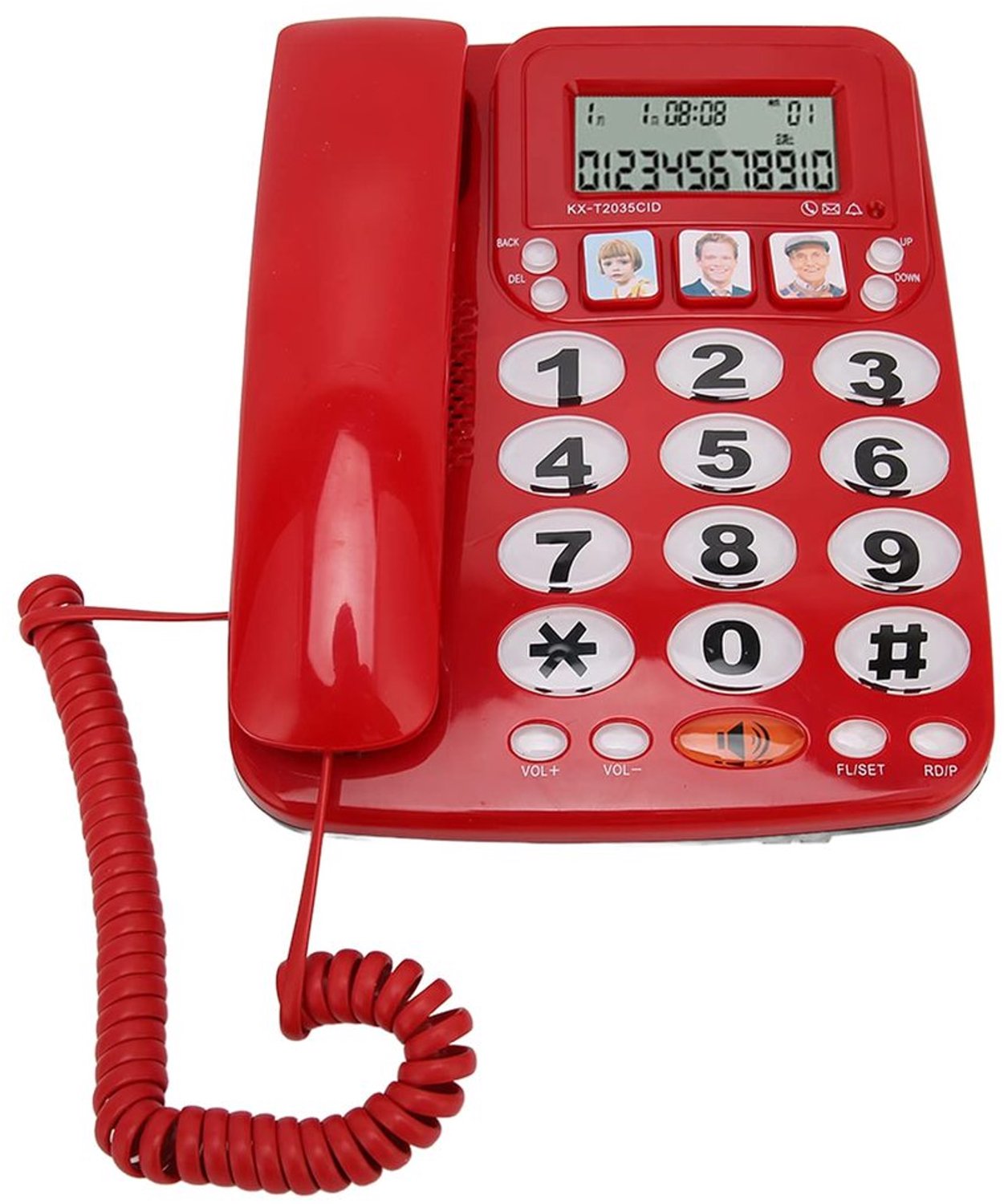 Desktoptelefoon met Nummerweergave - Snoergebonden Telefoon - Instelbare Beltoon - Sneltoetsen - Beller ID - ABS-kunststof - Afmetingen 22 x 17 x 4 cm - Vaste Telefoon