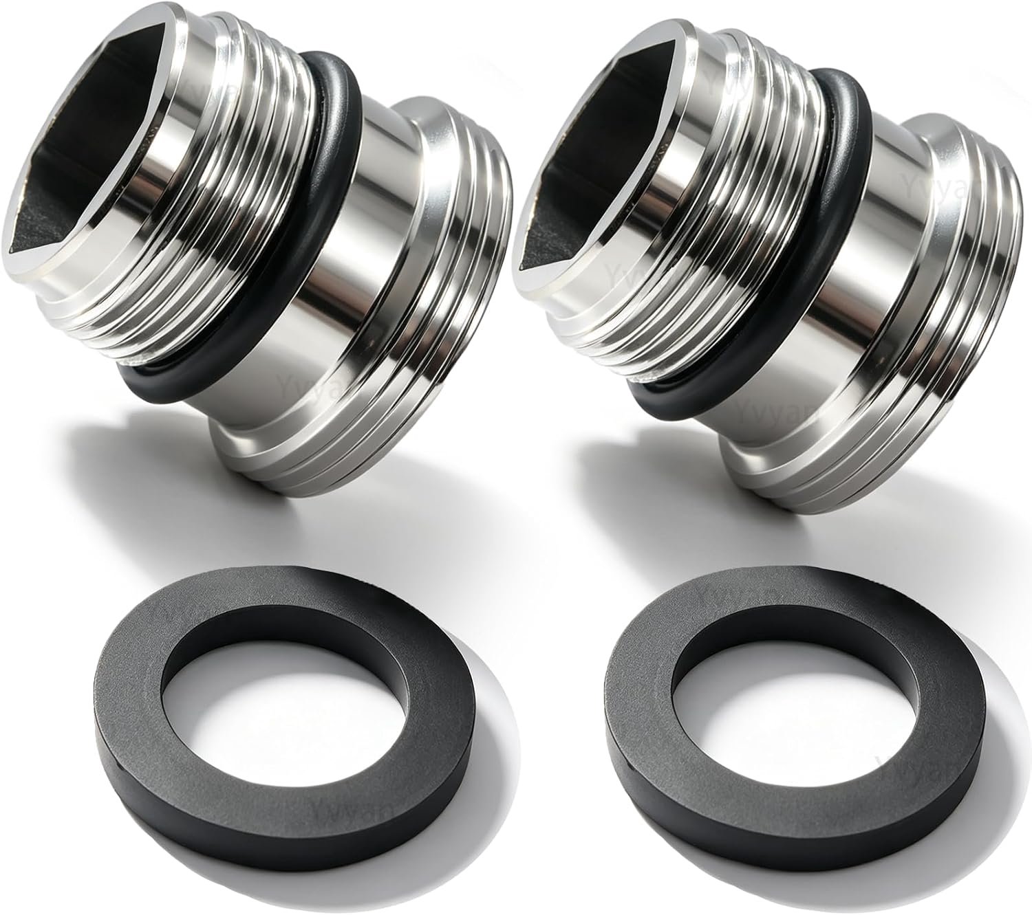 Kraanadapter M18,5 - M22 buitendraad - 2 stuks, metalen kraanconnector voor het aansluiten van de beluchter op de - ShopVlot