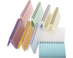 EGOSKY Pack van 8 Flash-kaarten, 400 vellen indexkaarten, 5 x 3 gevoerde, spiraalgebonden revisiekaarten, cue-kaarten - ShopVlot