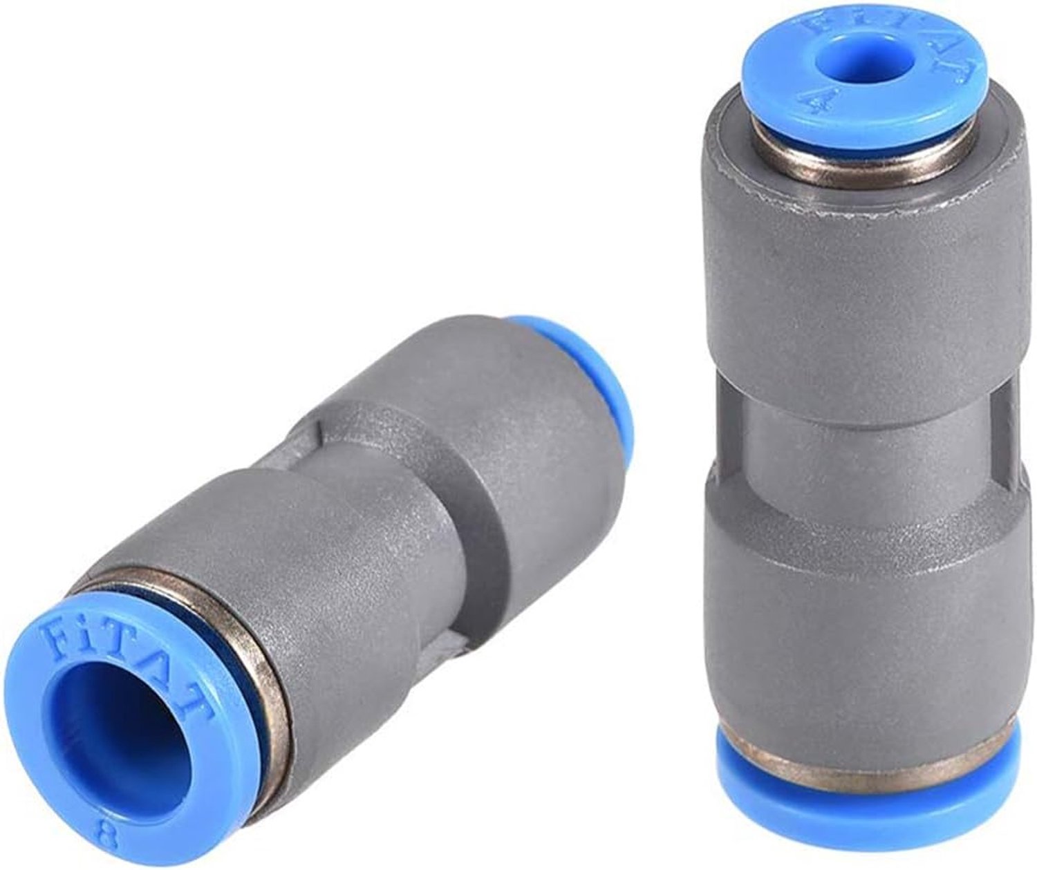 Push to connect fitting 8mm naar 4mm - rechte union - snel ontgrendelbaar - 2 stuks - ServiceTopper