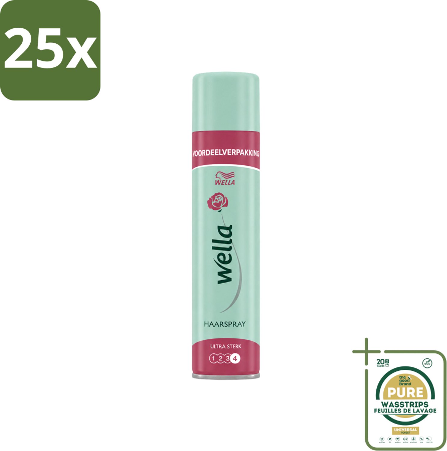 25 x Wella – Ultra Strong Hold – Haarspray – 400 ml - Wasstrips - Haarspray - Haartypen - UV Bescherming - Haar Fixatie - Haar Verzorging
