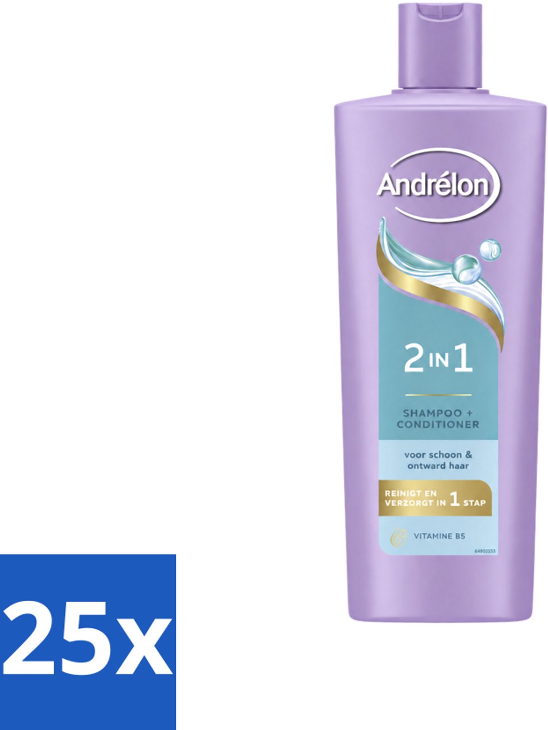25 x Andrélon – Shampoo 2-in-1 – Iedere Dag – 400 ml - Voordeelverpakking - 25 stuks