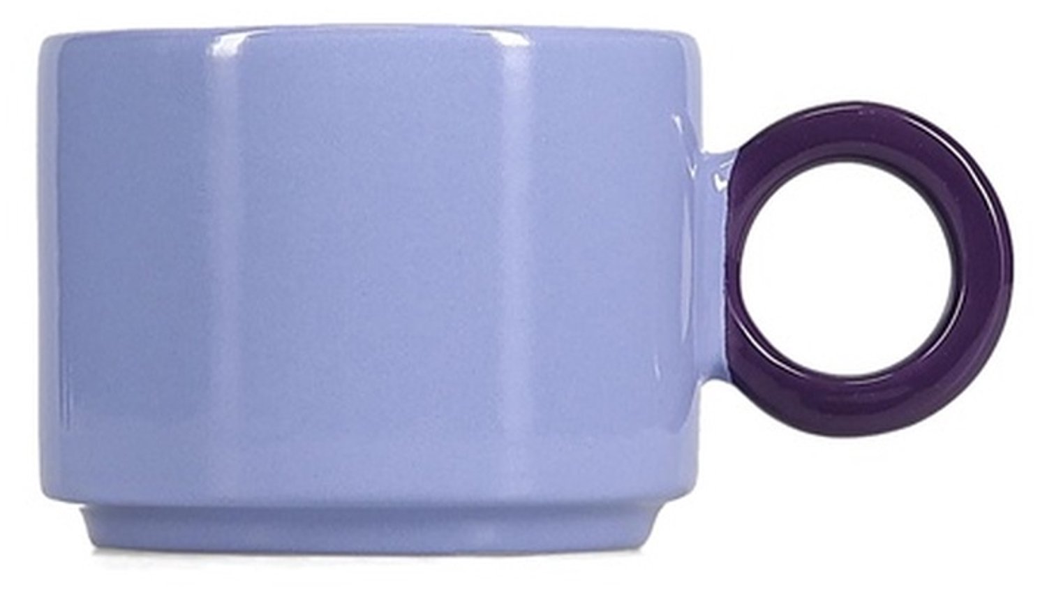 Fameilleur beker 28cl lavender blauw/dark paars Lou - stenen drinkbeker en mok, voor koffie, thee, water en limonade, vaatwasser- en magnetronbestendig, voedselveilig, servies voor thuis, restaurant en horeca, mooi als cadeau