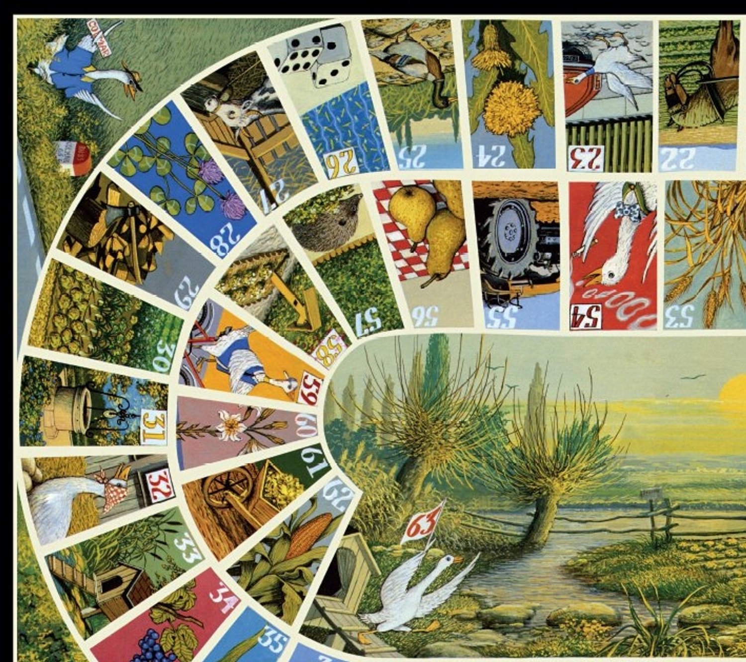 Tactic Selecta Reuze Ganzenbord - Bordspel - 52x68 cm - 6 grote houten ganzen - 2 dobbelstenen - Klassiek familiespel - 2-6 spelers - Vanaf 5 jaar — afbeelding 15