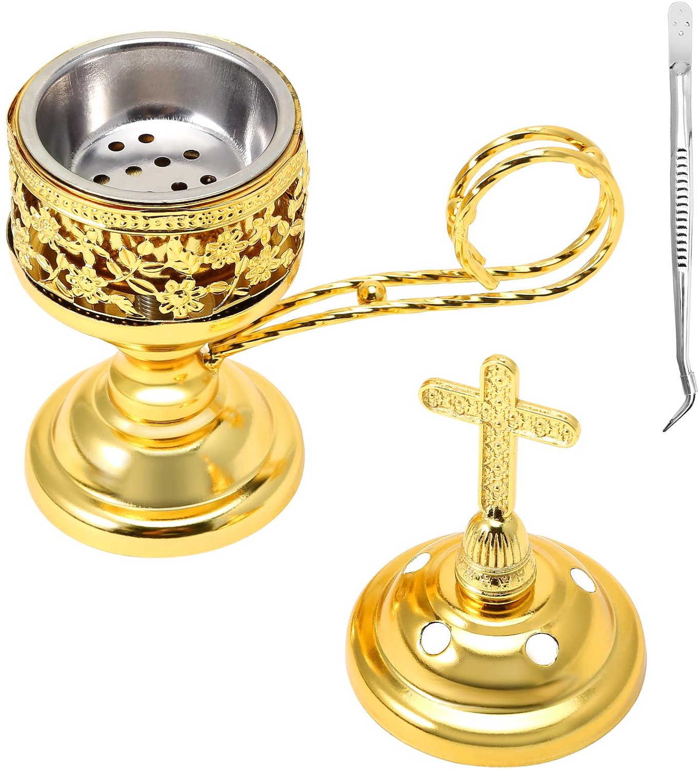 Incense Burner voor Aromatherapie en Yoga, Goudkleurig