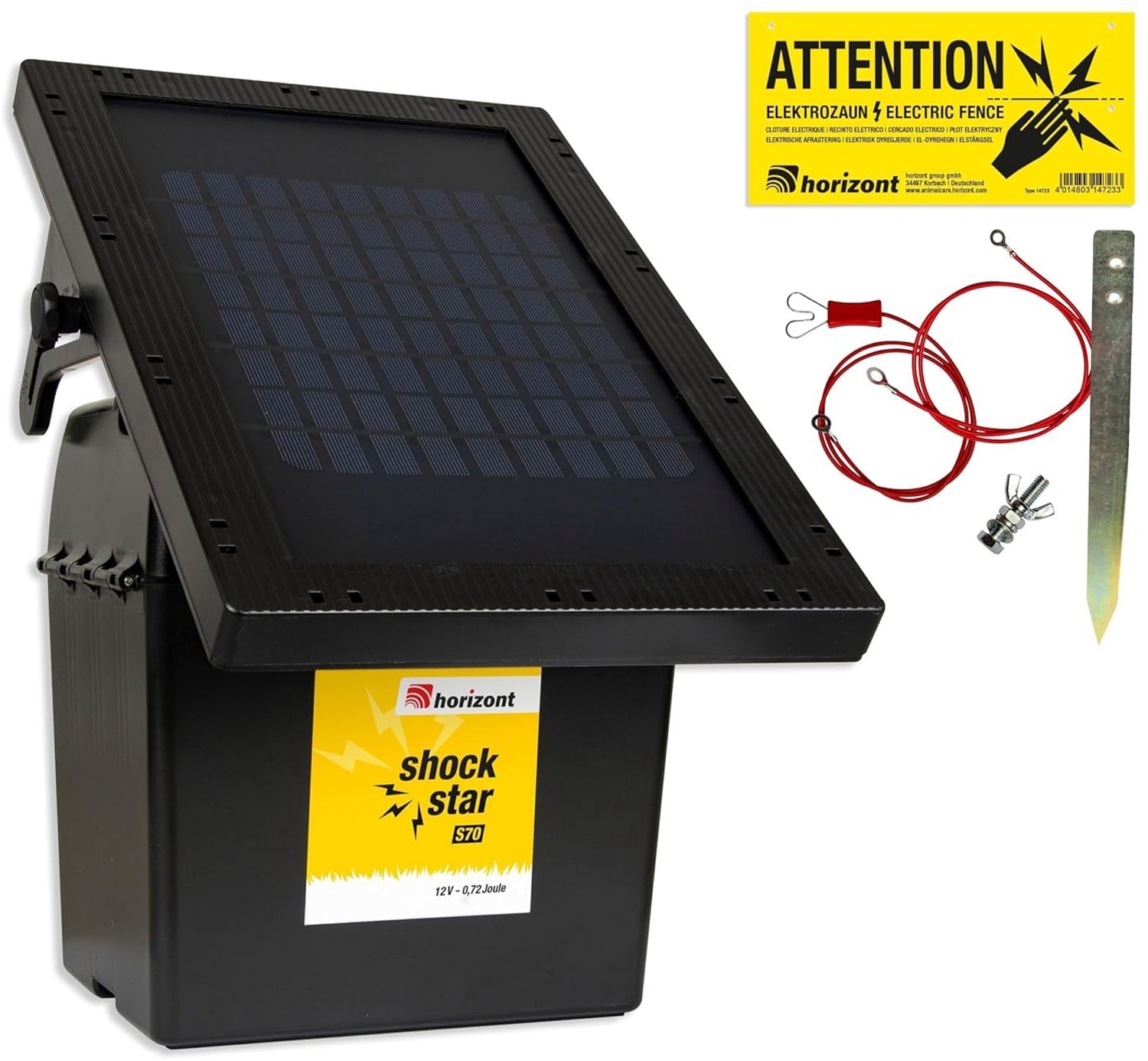 Shockstar S70 Zonne Fence Device met 10 W Paneel