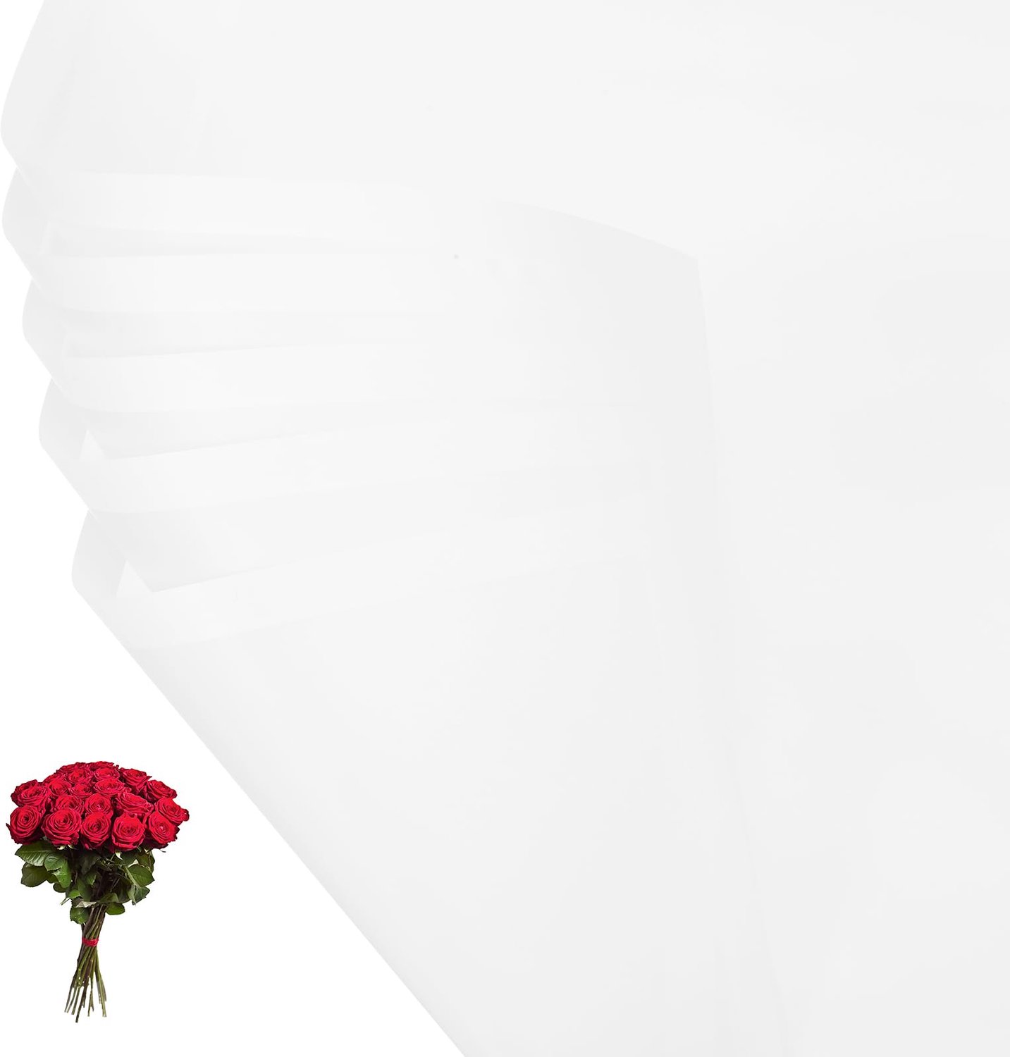 20 Vellen Cadeaupapier met Gouden Rand voor Bloemen