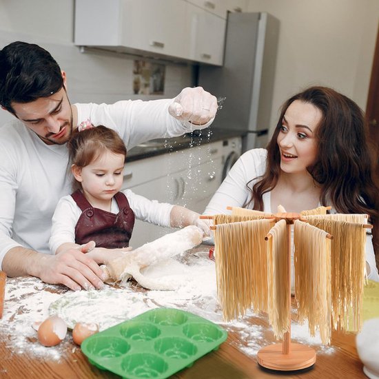Nieuwe Roterende pastamachine voor het drogen van pasta, pastadroger, inklapbaar, voor pasta, spaghetti, pasta — afbeelding 5