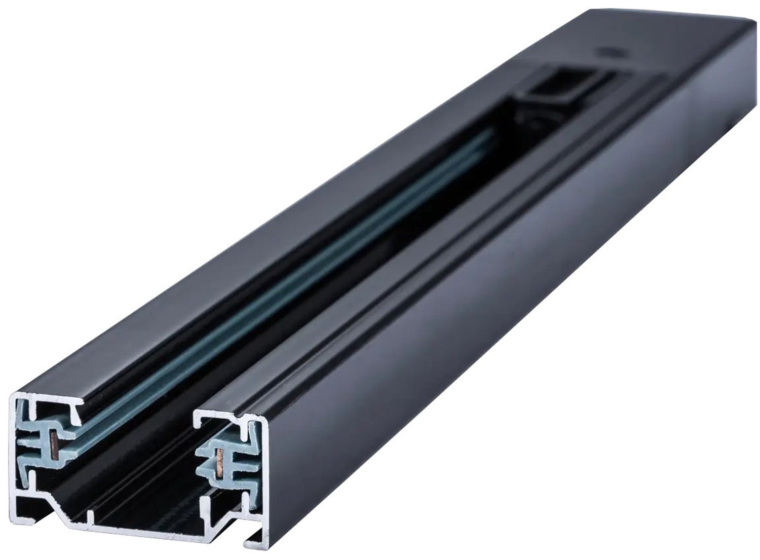 Track Line spanningsrail, monofasig, 1,93 meter, zwart aluminium profiel, dimbaar, 220V, IP20, railspots niet inbegrepen