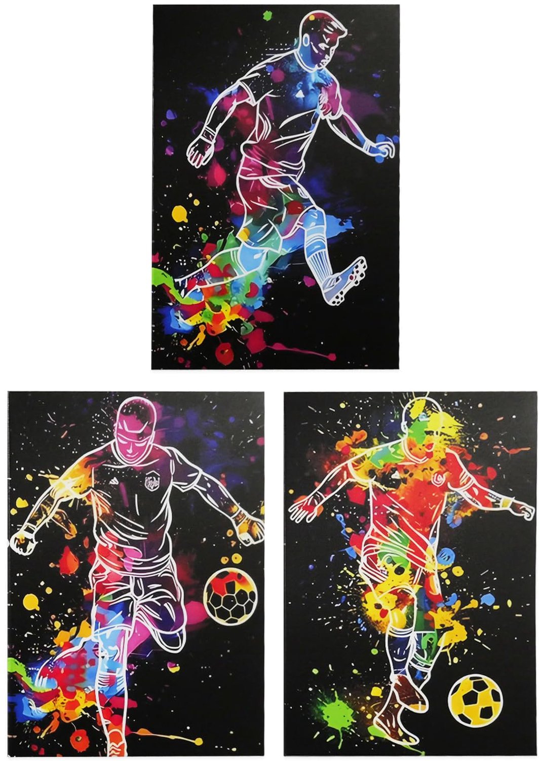 Set van 3 Sportieve Graffiti Wanddecoraties voor Jongenskamer