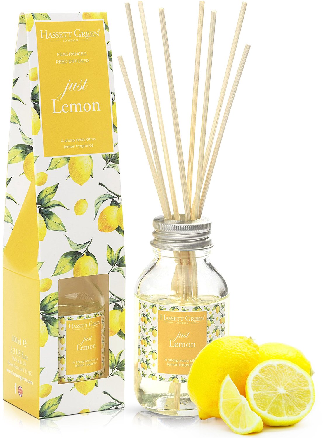 Just Lemon Geurstokjes 100ml voor een Verfrissende Citrusgeur