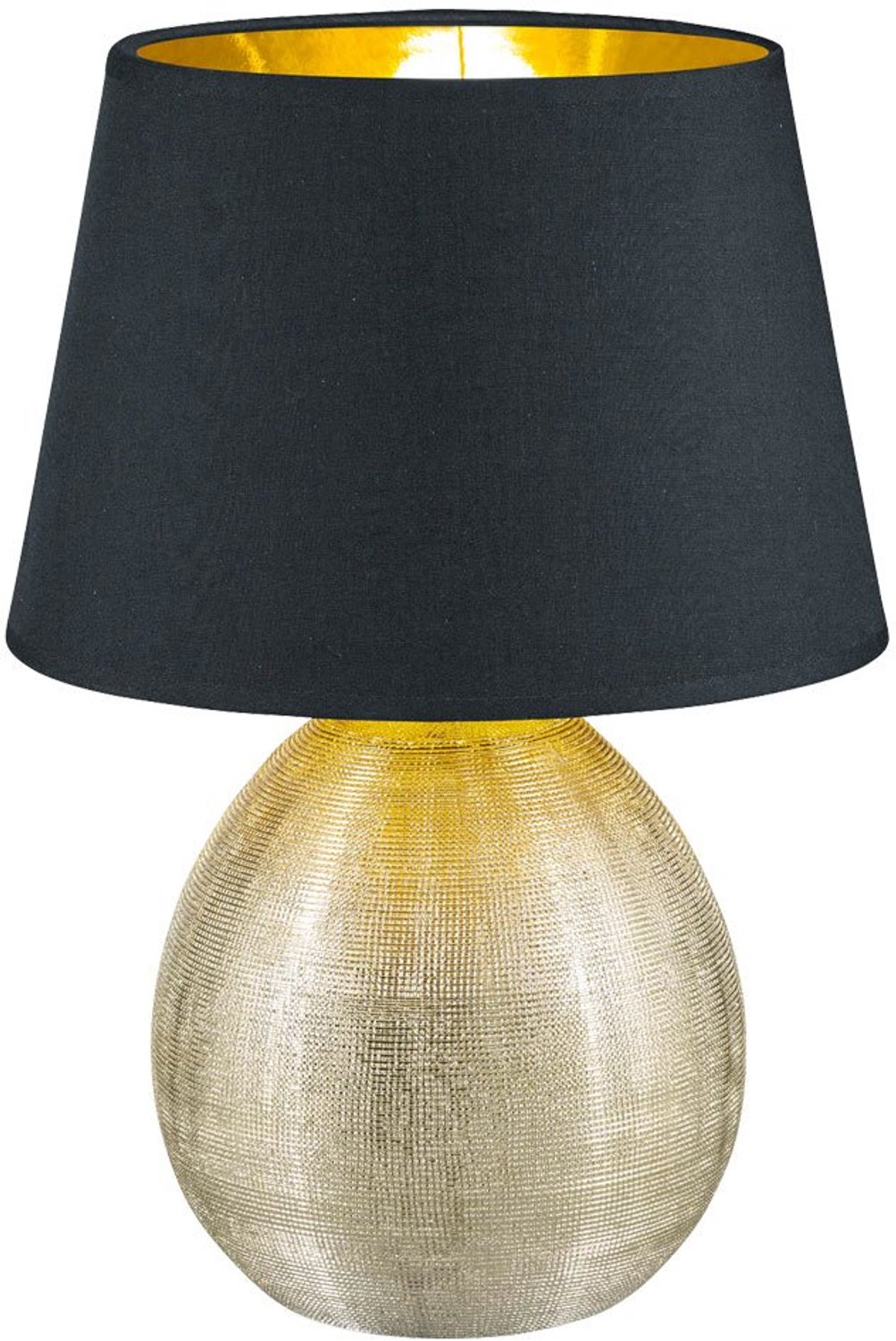 Tafel Lamp van Keramiek met Textielen Kap, 35 cm Hoog