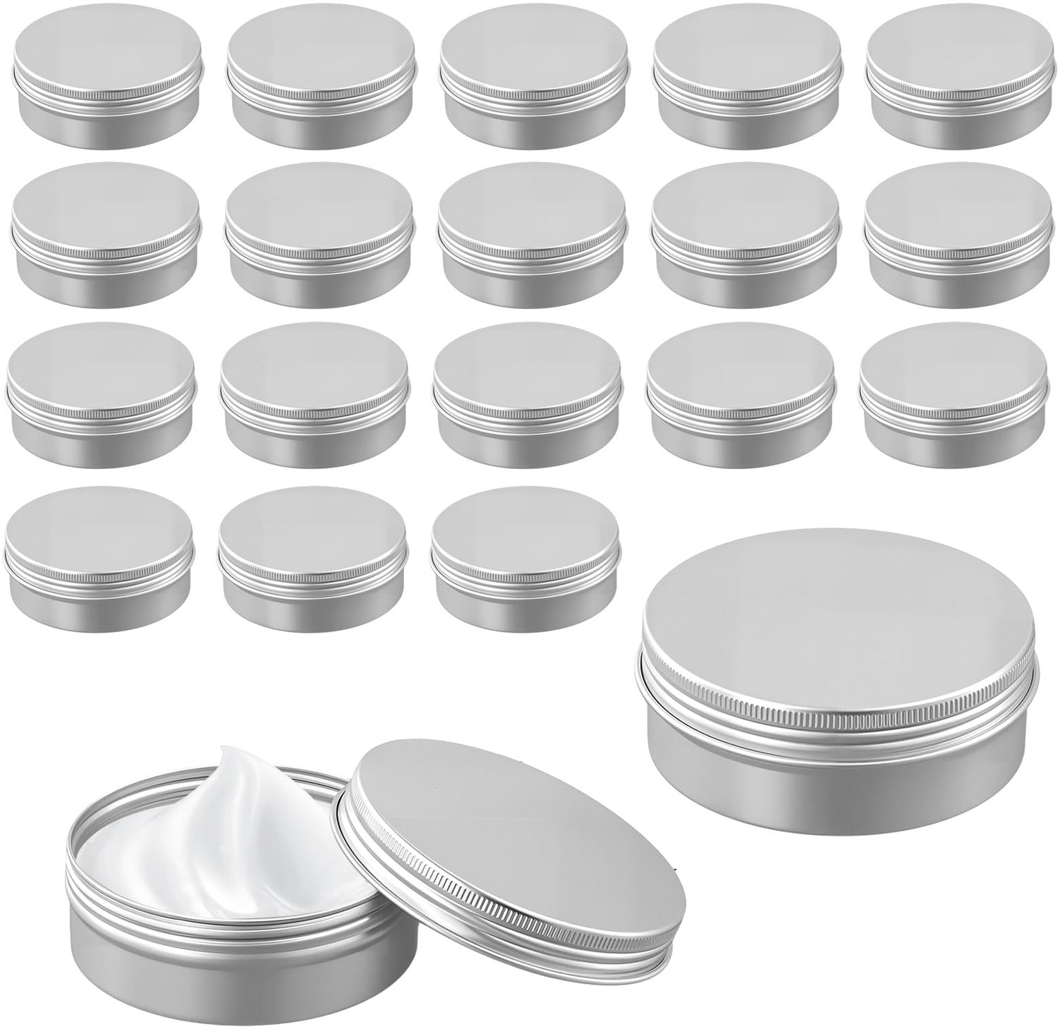 Set van 20 Aluminium Blikjes 120ml met Dichte Deksel, Ideaal voor DIY Projecten