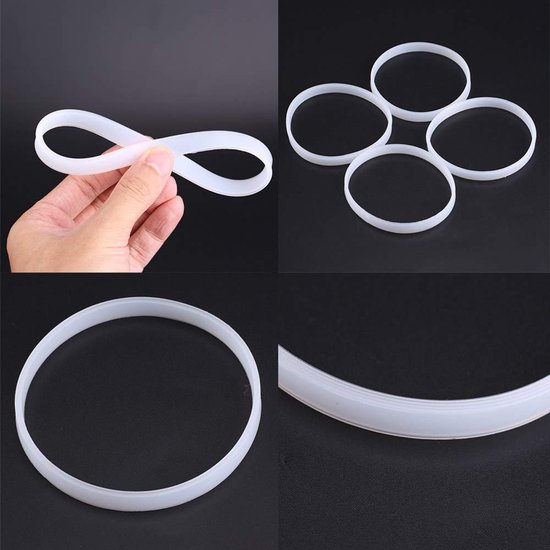 O-ring pakking 10 cm - wit rubber - vervangende afdichtingen - bescherming voor blender - 4 stuks - m-winkel — afbeelding 3