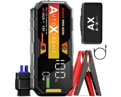 AutoXtreme Jumpstarter 12V voor Auto – 960 CCA - Boost Pro 8250 – Starthulp met Forcestart, LED-scherm & Powerbank – Incl. Zaklamp & Opbergkoffer