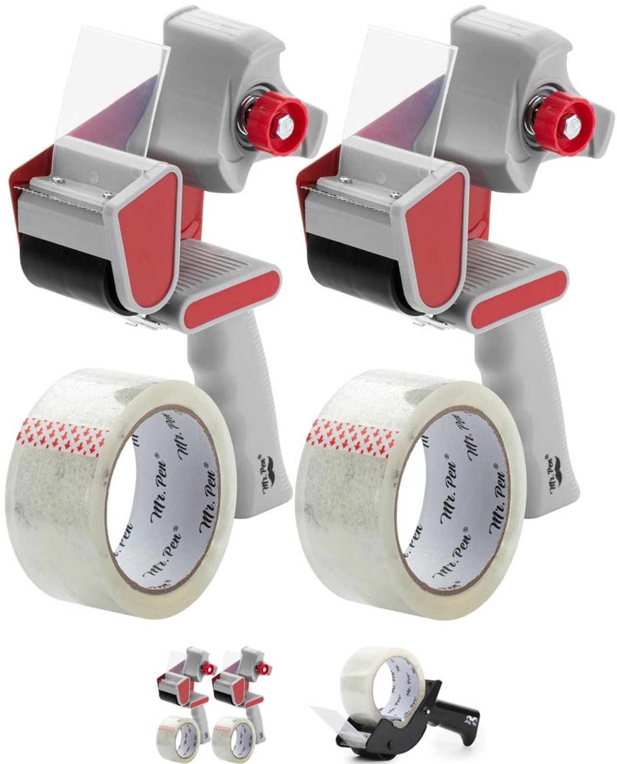Tape Dispenser Gun - Heavy Duty 2-Inch met 2 Rollen - Duidelijke Verpakking