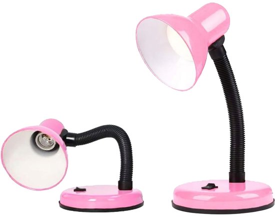 LED Bureaulamp - Velvin Brin - E27 Fitting - Aan/Uit Schakelaar - Flexibele Arm - Roze — afbeelding 4