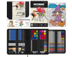 KALOUR 206 Stuks Kunstbenodigdheden Schetsset
