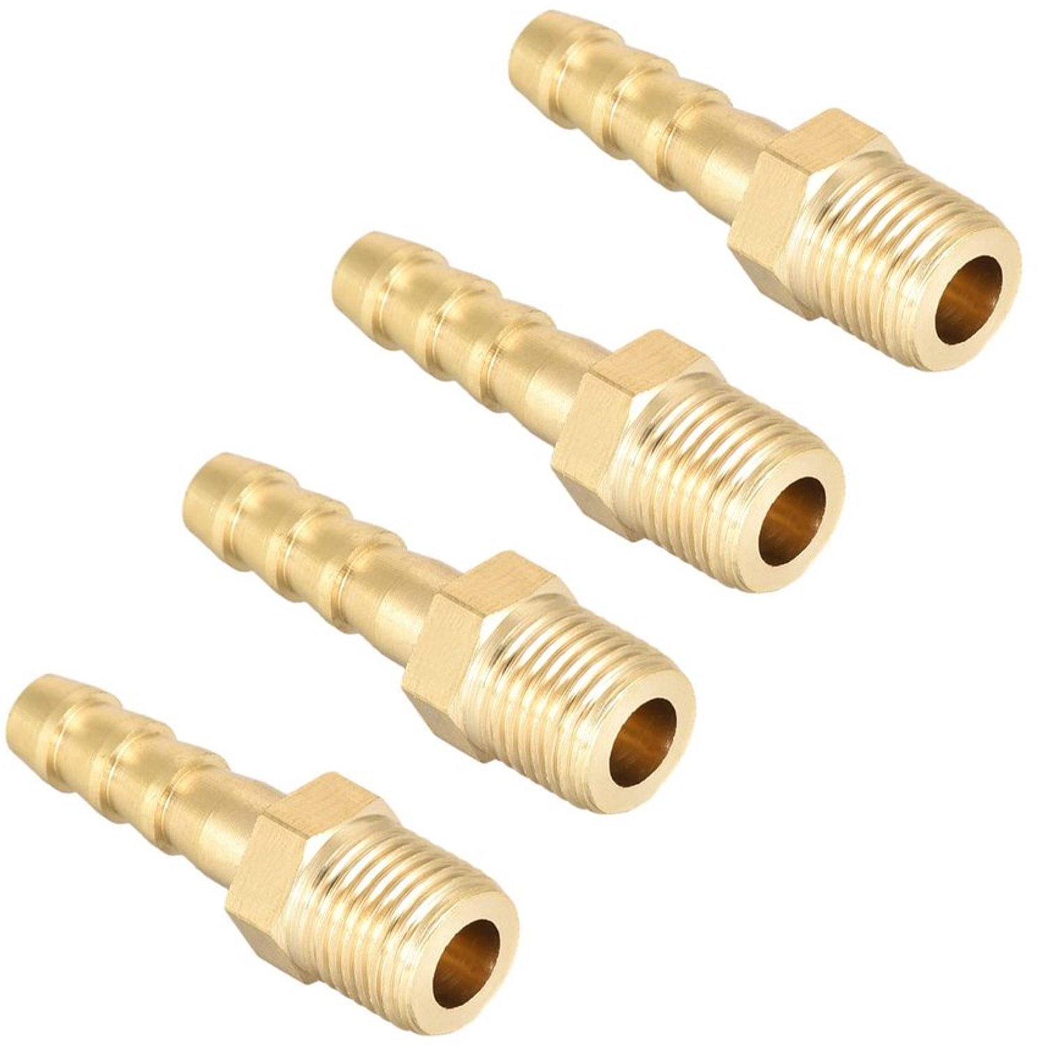 M10-1 Koppeling voor 6mm Slangen, Messing Adapter Set van 4 Stuks