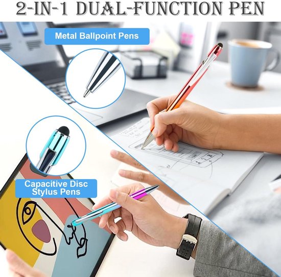 24-delige 2-in-1 Balpen met Stylus — afbeelding 3